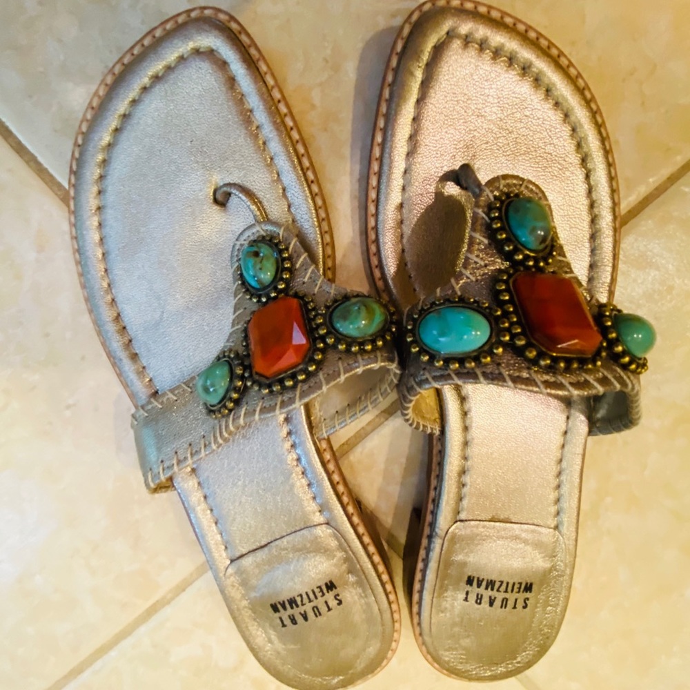 Stuart Weitzman Jeweled Sandals